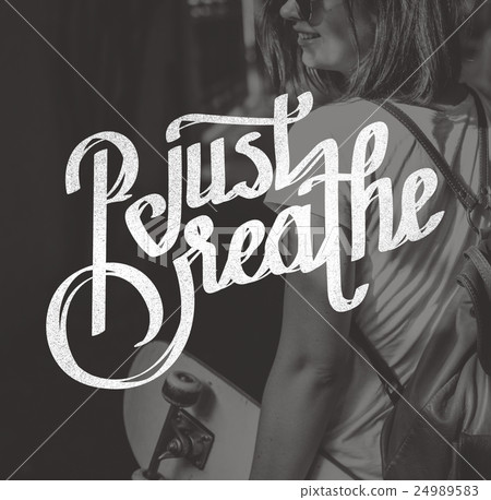 Just Breath Calmness Peaceful Mind Meditation Concept 24989583