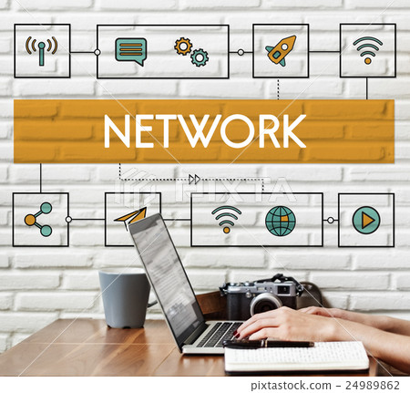 Connection Wireless Online Transmission Transfer Concept 24989862