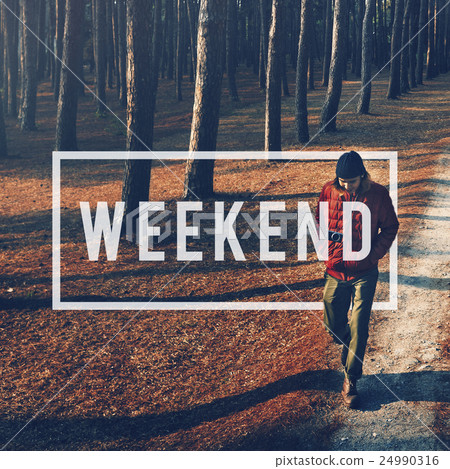 Weekend Relaxation Free Time Happiness Free Time Concept 24990316
