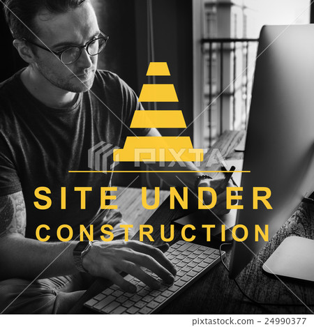 Constuction Hammer Wedge Website Webpage Concept 24990377
