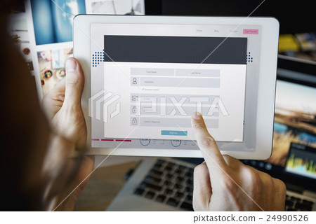 Resigtration Application Membership Account Concept Resigtration Application Membership Account Concept 24990526