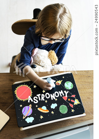 Outer Space Icons Drawing Graphics Concept 24990543