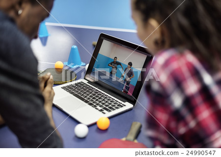 Table Tennis Ping-Pong Tournament Racket Sport Concept 24990547