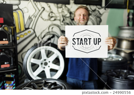 Garage Automotive Tuning Adjustment Startup Concept 24990556