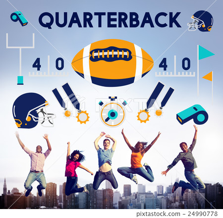 Play Quarterback Rugby American Football Concept 24990778