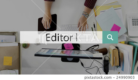Editor Copywriter Publication Publishment Publish Concept 24990903
