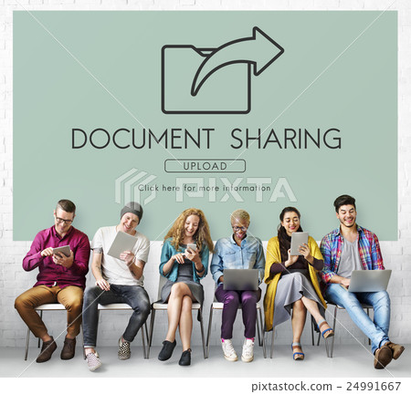 Data Transfer Exchange Sharing Sync Upload Concept 24991667