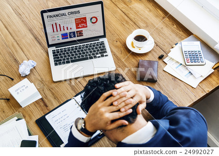 Financial Crisis Stress Work Headache Concept 24992027