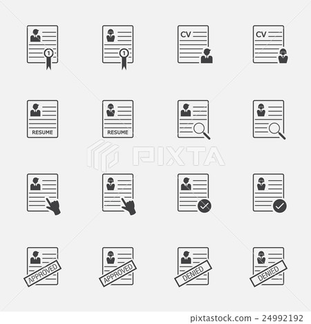 CV - Curriculum vitae, resume vector buttons set 24992192