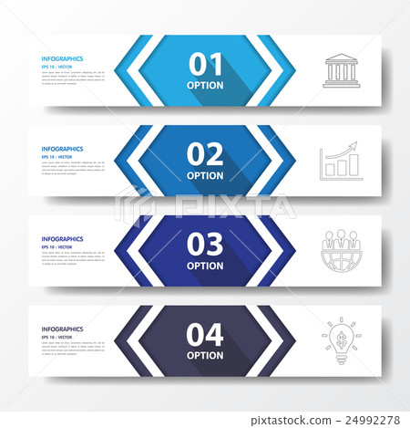 Design flat shadow step number banners /graphic 24992278