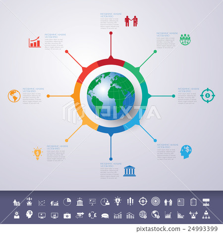 Abstract 3D digital illustration Infographic 24993399