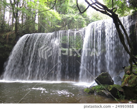 夏天的Nabegataki(瀑布後面的遊客) 夏天的Nabegataki(瀑布後面的遊客) 24993988