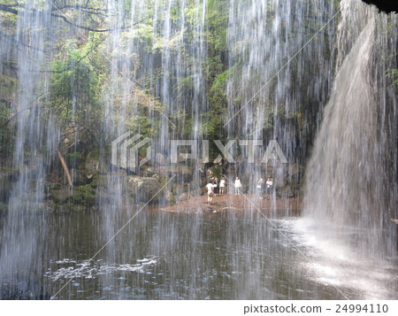 Nabegataki seen from the other side (a tourist on the other side of the waterfall) Nabegataki seen from the other side (a tourist on the other side of the waterfall) 24994110