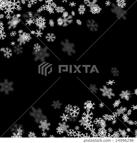 Snowfall background with snowflakes blurred in the 24996296