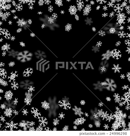 Snowfall background with snowflakes blurred in the 24996298