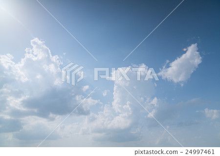 Blue Sky with Cloud and Sunlight 24997461