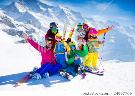 Family with kids in the mountains 24997769