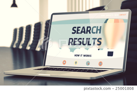 Landing Page of Laptop with Search Results Concept Landing Page of Laptop with Search Results Concept 25001808