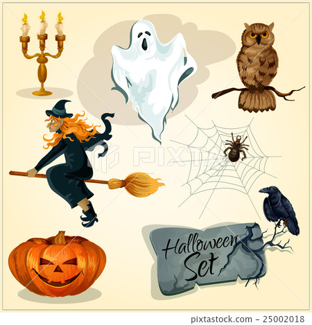 Funny creepy decoration elements for Halloween 25002018