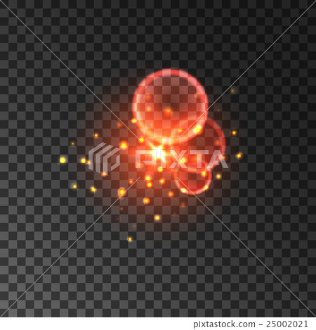 Glittering red sparkles with lens flare effect 25002021