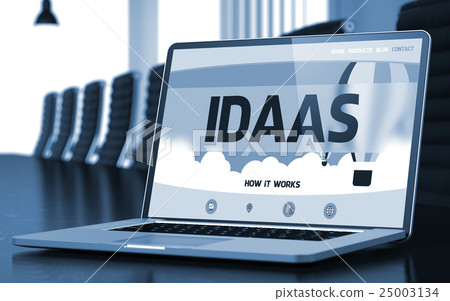 Idaas on Laptop in Conference Hall. 3D. 25003134