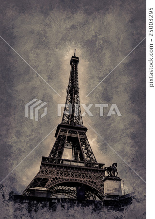 Eiffel tower at dusk 25003295