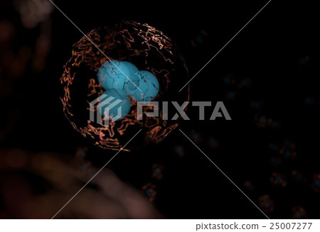 nucleus with electric cloud of electrons isolated nucleus with electric cloud of electrons isolated 25007277