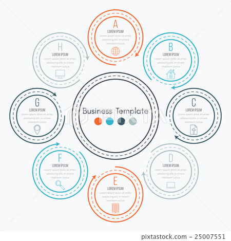 Thin line infographic element 25007551