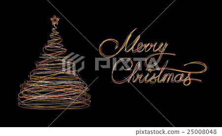 Christmas Tree And Text Marry Christmas Made Of Christmas Tree And Text Marry Christmas Made Of 25008048