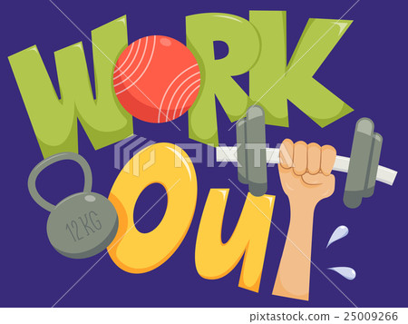 Work Out Typography - Stock Illustration [25009266] - PIXTA