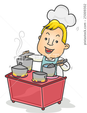 Man Cooking Chef Man Cooking Chef 25009302