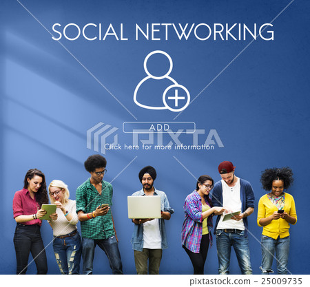 Add Friends Social Media Graphic Concept 25009735