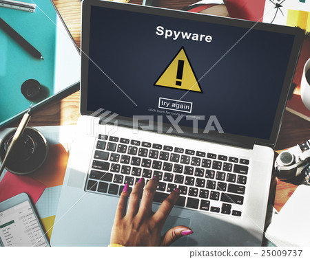 Spyware Computer Hacker Spam Phishing Malware Concept 25009737