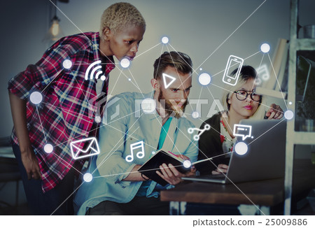 Social Networking Global Communications Technology Connection Concept Social Networking Global Communications Technology Connection Concept 25009886