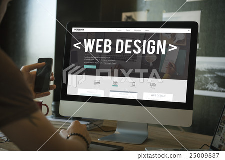 Web Design Digital Media Layout Homepage Page Concept Web Design Digital Media Layout Homepage Page Concept 25009887