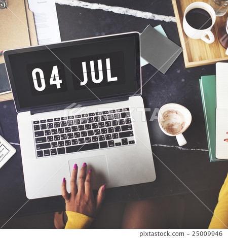 Independence Day Date Technology Graphic Concept Independence Day Date Technology Graphic Concept 25009946