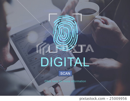 Fingerprint Technology Data Protection Concept Fingerprint Technology Data Protection Concept 25009956