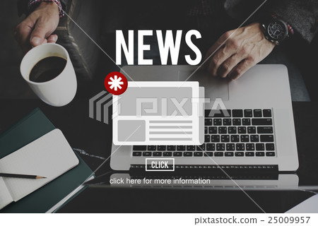 News Newsletter Announcement Update Information Concept 25009957