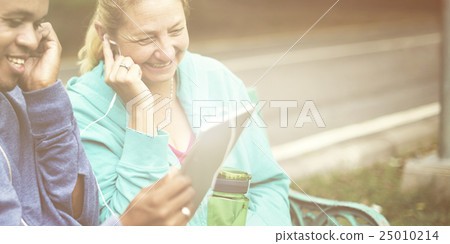 People Exercise Tracksuit Sweat Workout Digital Tablet Concept 25010214