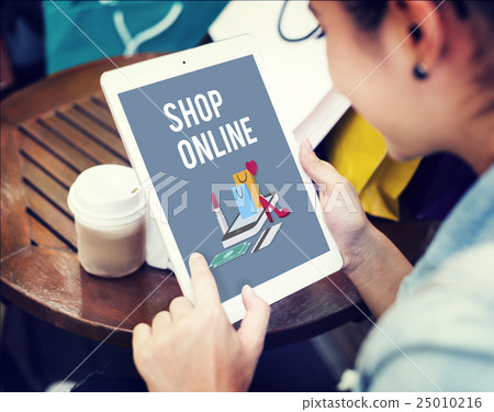 Shopping Online Shopaholics E-Commerce E-Shopping Concept 25010216