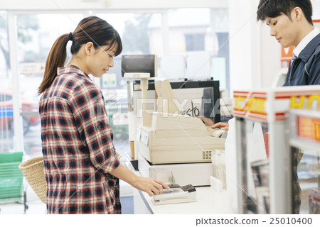 Stock Photo: Convenience Store, electronic money, cash register