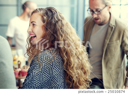 Woman Communication Interaction Cheerful Happy Concept Woman Communication Interaction Cheerful Happy Concept 25010874