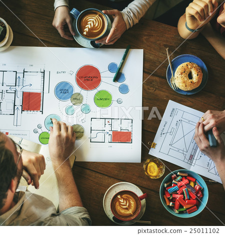 Design Team Brainstorming Interior Design Planning Work Concept Design Team Brainstorming Interior Design Planning Work Concept 25011102