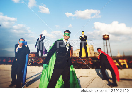 Superhero Business People Corporate Team Skyline Concept Superhero Business People Corporate Team Skyline Concept 25012130