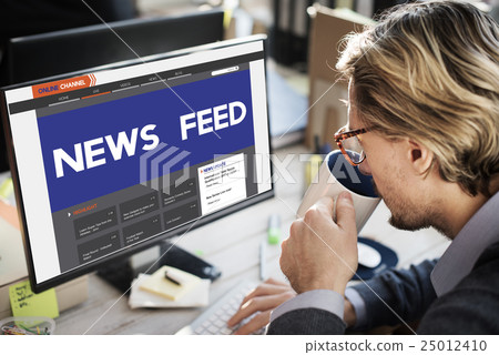 Live Broadcast Media News Online Concept 25012410