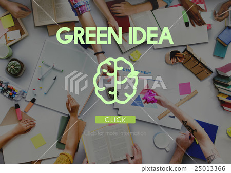 Think Green Go Green Brain Concept 25013366