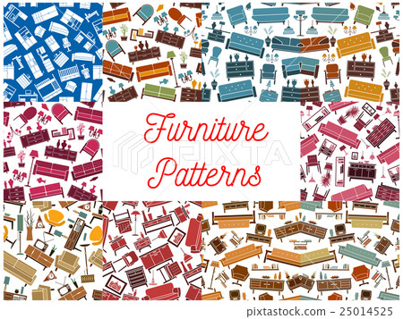 Furniture interior elements seamless backgrounds Furniture interior elements seamless backgrounds 25014525