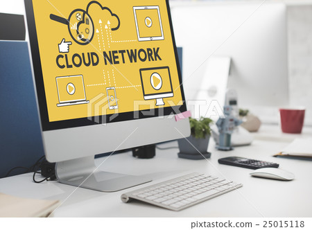 Cloud Network Storage Technology Connection Concept 25015118