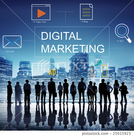 Digital Marketing Media Technology Graphic Concept 25015923