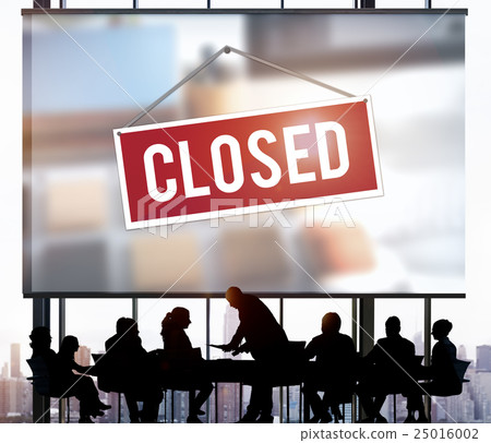 Closed Signage Marketing Shop Concept Closed Signage Marketing Shop Concept 25016002
